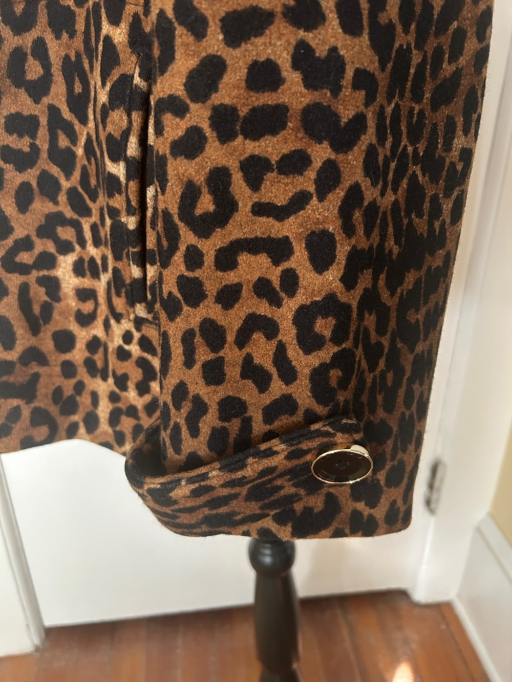 Jones New York Signature Leopard Print Wool Coat Brown Tan Women's Plus 2X - Picture 6 of 17